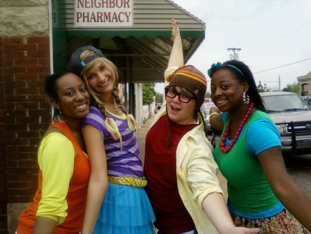 Performing Three Little Pigs at Troy Festival